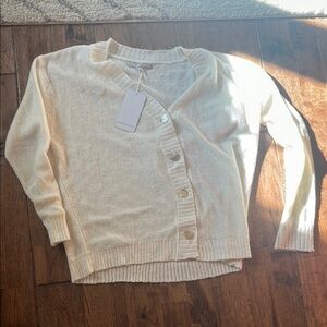 Cream Button-Up Women's Sweater
